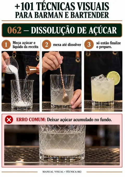 Técnica 062: dissolução de açúcar